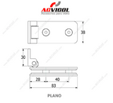 BISAGRA SENCILLA SLIM BRILLANTE IBSSB
