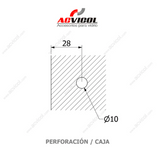 BOTON HALADERA TAMBOR BRILLANTE IBHTB