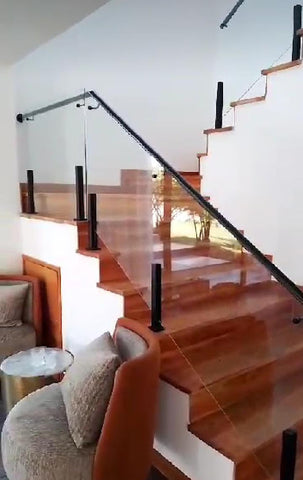 Inox Paral pasamanos en tubo rectangular 40 x 20 mm de 400 mm