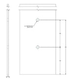 Inox Paral pasamanos en tubo rectangular 40 x 20 mm de 400 mm   IPP40