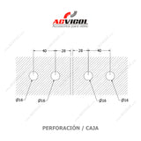 BISAGRA DOBLE 180° BD180°